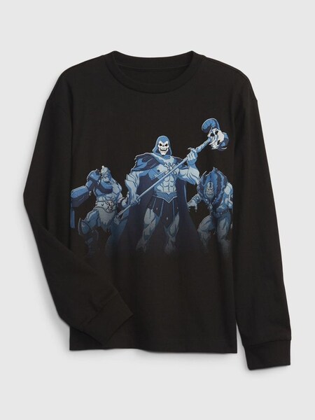 Black Masters of the Universe Graphic Long Sleeve Crew Neck T-Shirt (K71018) | £24