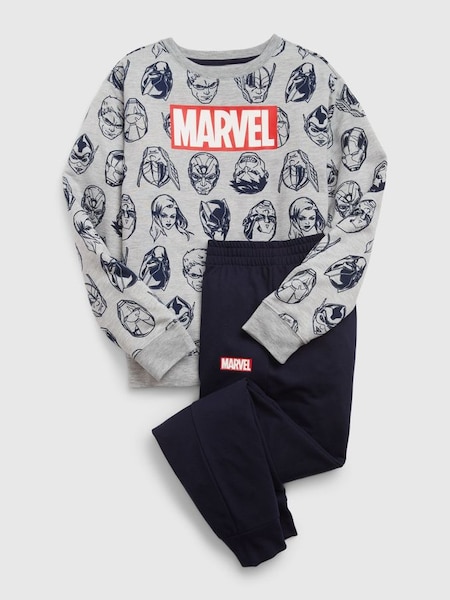 Grey Marvel Long Sleeve Pyjama Set (6-13yrs) (K71023) | £35
