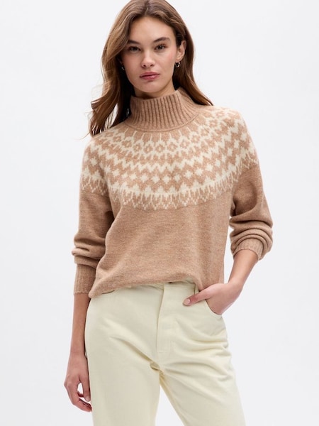 Brown Relaxed Forever Cosy Fair Isle Jumper (K71103) | £55