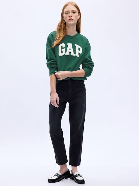 Green Logo Crew Neck Long Sleeve Sweatshirt (K71144) | £35