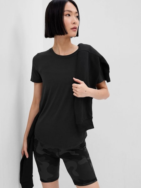 Black Breathe Short Sleeve Crew Neck T-Shirt (K71171) | £30