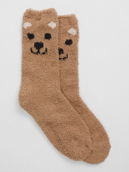 Brown Cosy Knit Socks (K71177) | £5