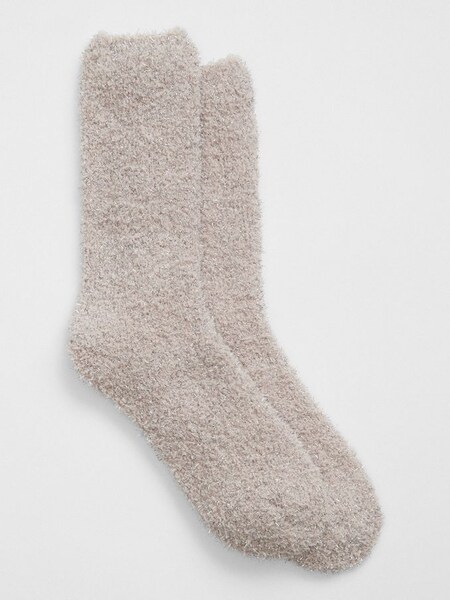 Beige Cosy Knit Socks (K71178) | £5