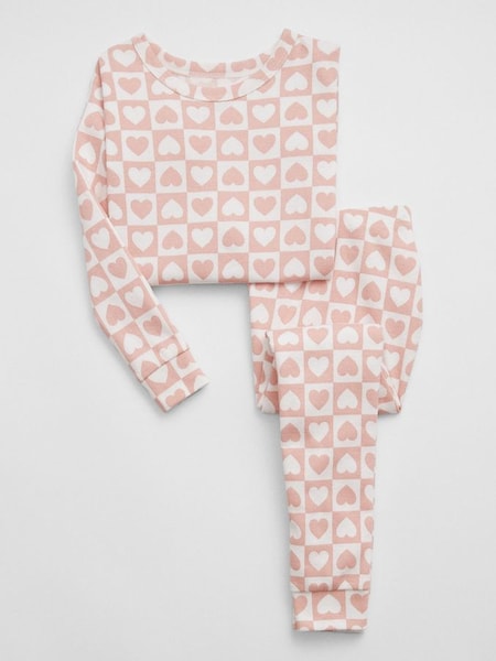 Pink & White Organic Cotton Print Pyjama Set (12mths-5yrs) (K71252) | £18