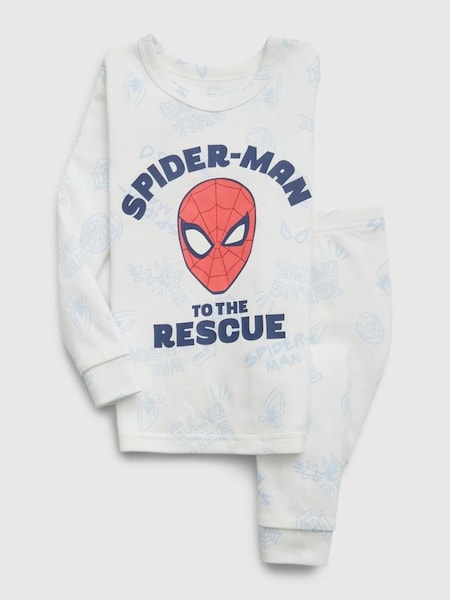 White Marvel Spiderman Long Sleeve Pyjama Set (12mths-5yrs) (K71288) | £20