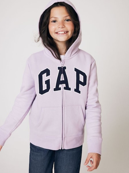 Purple Logo Hoodie (4-13yrs) (K71354) | £35