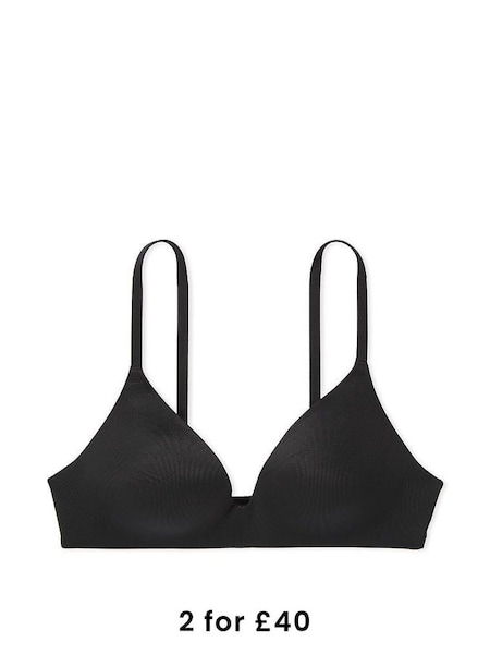 Pure Black Non Wired Lightly Lined Micro Bra (K71879) | £29
