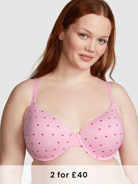 Pink Bubble Heart Super Soft Lightly Lined Micro Bra (K71880) | £29