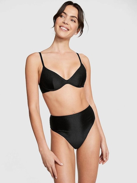 Pure Black Padded Bikini Top (K71907) | £30