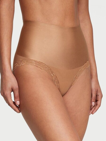 Toffee Nude Lace Trim Brief Shaping Knickers (K71912) | £20