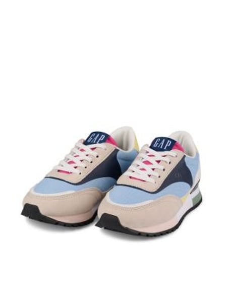 Blue and Neutral Colourblock New York Low Top Colourblock Trainers - Kids (K72004) | £55