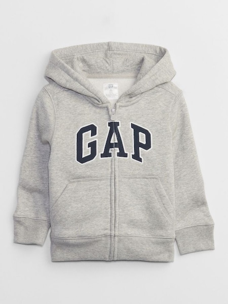Grey Logo Zip Up Baby Hoodie (Newborn - 7yrs) (K72047) | £20