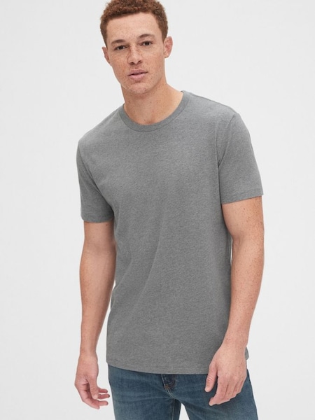 Grey Classic Cotton Short Sleeve Crew Neck T-Shirt (K73469) | £10