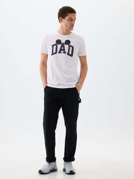 White Disney Dad Graphic Short Sleeve T-Shirt (K73480) | £14