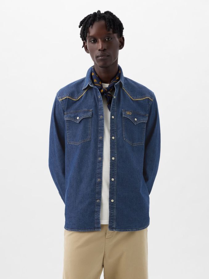 Buy Men s Long Sleeve Collared Shirts Online Gap UK