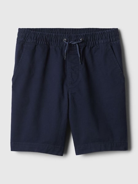Navy Blue Cotton Twill Easy Pull On Short (4-13yrs) (K73626) | £18