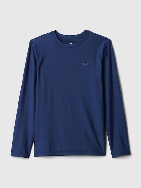 Blue Logo Long Sleeve Rash Vest (4-13yrs) (K73671) | £20
