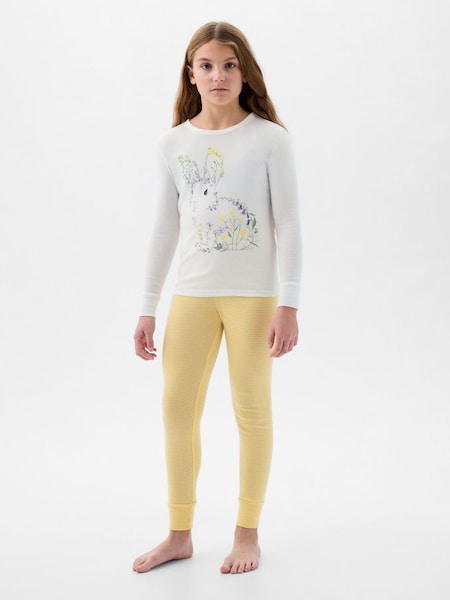 Yellow Organic Cotton Graphic Print Pyjama Set (4-13yrs) (K73810) | £20