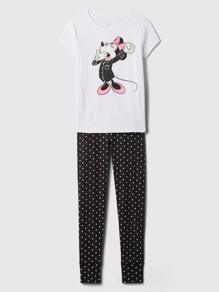 Black and White Disney Minnie Mouse Organic Cotton Pyjama Set (4-13yrs) (K73815) | £25