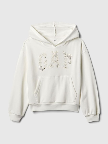 White Embroidered Arch Logo Hoodie (4-13yrs) (K73820) | £25