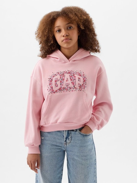 Pink Embroidered Arch Logo Hoodie (4-13yrs) (K73833) | £25
