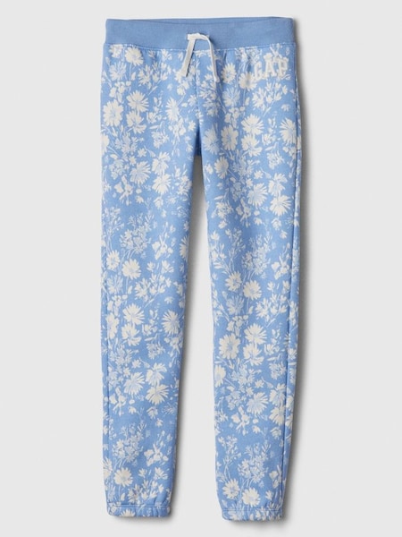 Blue/White Floral Graphic Print Pull On Joggers (4-13yrs) (K73841) | £9