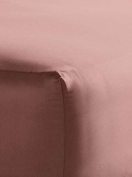 Bedfolk Orange 100% Cotton Luxe Deep Fitted Sheet (K73916) | £65 - £115