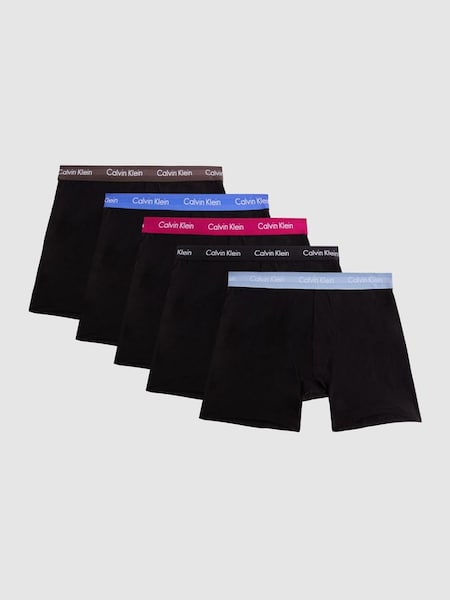 Calvin Klein Underwear Boxer Briefs 5 Pack in Black Multi (K74787) | £65