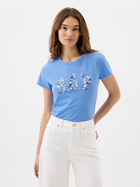 Blue Graphic Logo Short Sleeve Crew Neck T-Shirt (K74988) | £14