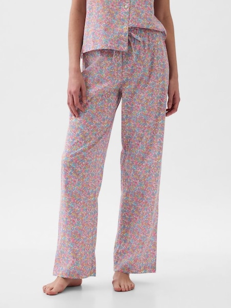Pink Poplin Floral Pyjama Trousers (K75008) | £30