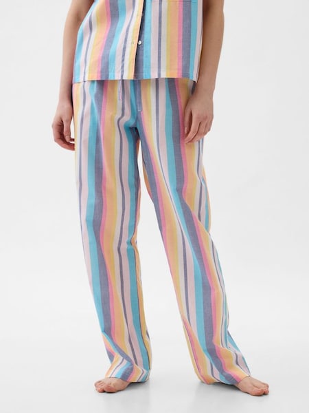 Purple Poplin Stripe Pyjama Trousers (K75040) | £30