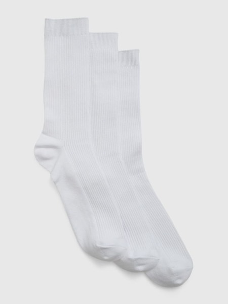White Crew Socks 3 Pack (K75216) | £10