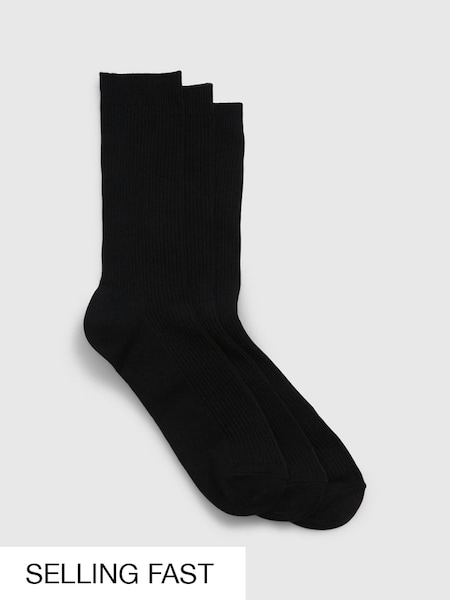 Black Crew Socks 3 Pack (K75225) | £10