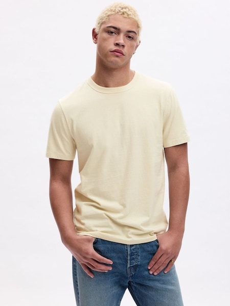 Pale Yellow Everyday Soft Short Sleeve Crew Neck T-Shirt (K75245) | £10
