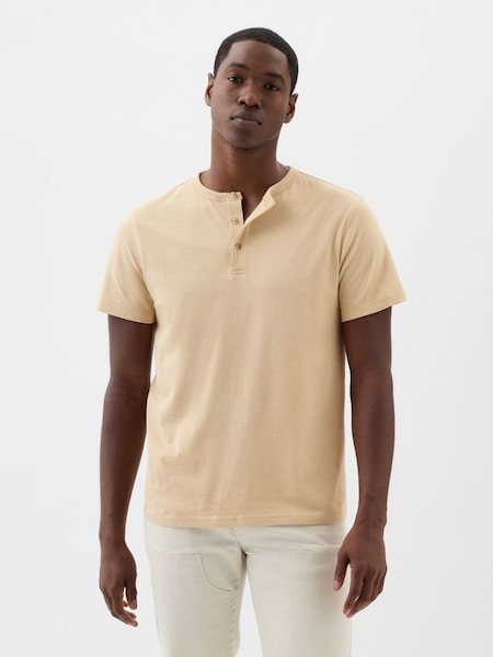 Neutral Everyday Soft Henley Short Sleeve T-Shirt (K75250) | £14