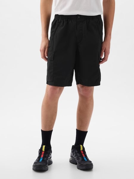 Black Poplin Cargo Shorts (K75260) | £35