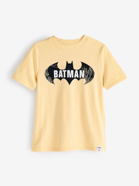 Yellow Cotton DC Batman Graphic Short Sleeve T-Shirt (K75338) | £16