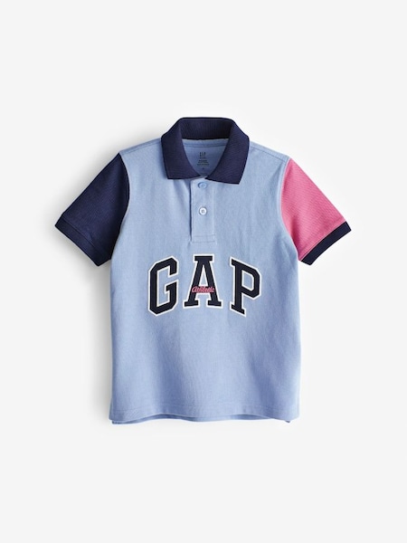 Blue Logo Short Sleeve Polo Shirt (4-13yrs) (K75375) | £14