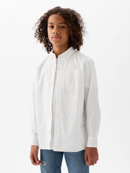 White Organic Cotton Shirt (4-12yrs) (K75390) | £20