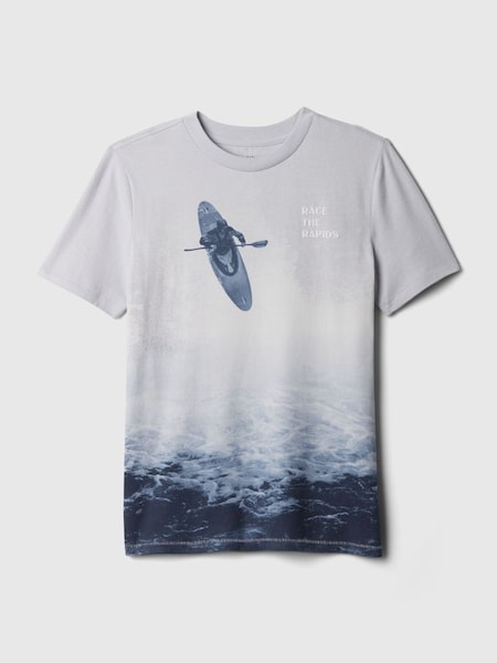 Grey Cotton Graphic Short Sleeve Crew Neck T-Shirt (4-13yrs) (K75396) | £14