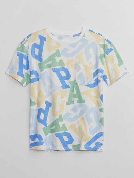 White Pocket Graphic Short Sleeve Crew Neck T-Shirt (4-13yrs) (K75399) | £10