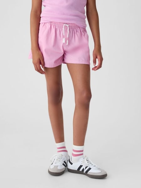 Pink Cotton Easy Pull On Shorts (4-13yrs) (K75410) | £18