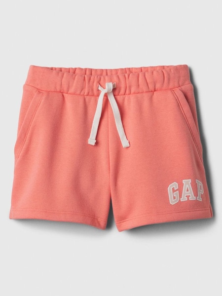 Coral Pink Pull On Logo Jogger Shorts (4-13yrs) (K75460) | £12