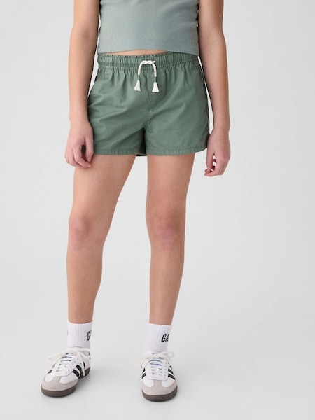 Green Cotton Easy Pull On Shorts (4-13yrs) (K75496) | £18