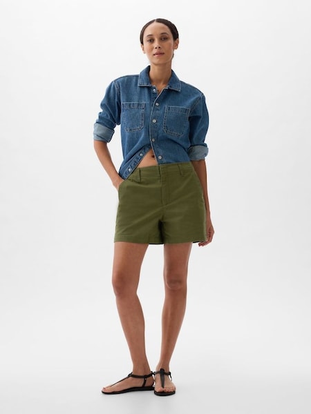 Khaki Green 4" Chino Shorts (K75532) | £30