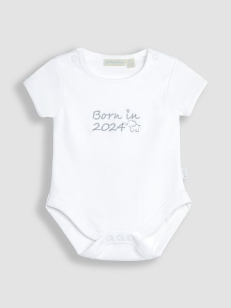 White Born in 2024 Embroidered Body (K76922) | £12