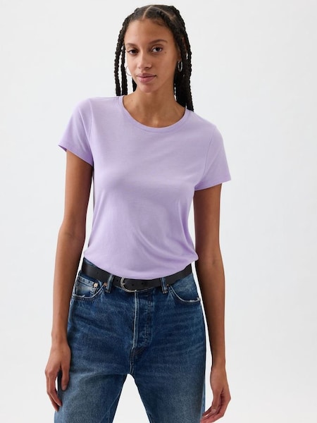 Purple Favourite Crew Neck Short Sleeve T-Shirt (K78153) | £10
