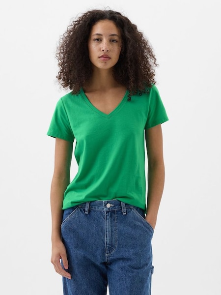 Green Favourite Short Sleeve V Neck T-Shirt (K78155) | £10