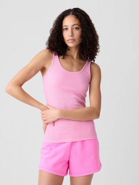 Pink Ribbed Support Pyjama Tank Top (K78217) | £15