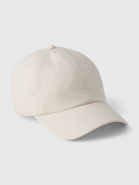 Neutral Linen Cotton Blend Baseball Hat (K78222) | £20